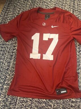 Nike Men’s Crimson Football Jersey with White 17